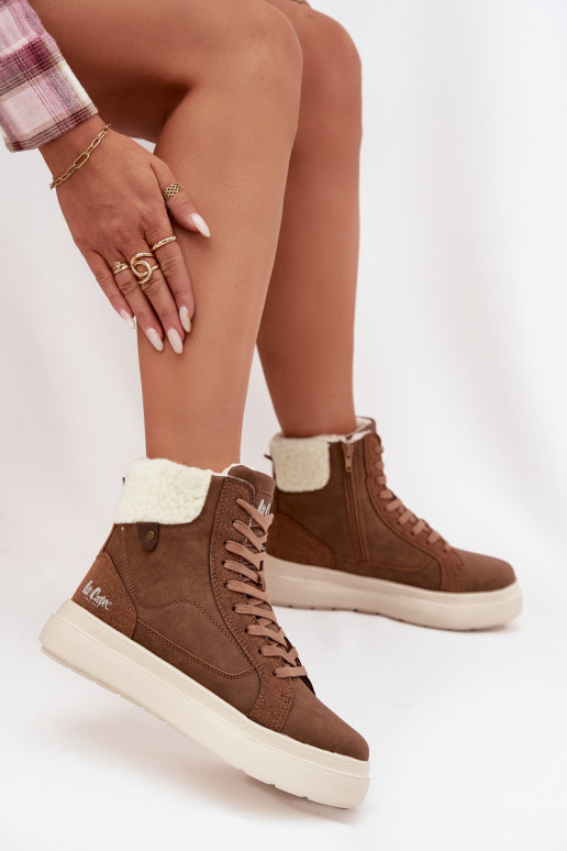 ziemas apavi Sieviešu ar siltinājumu Lee Cooper LCJ-25-01-3735 brūnas krāsas