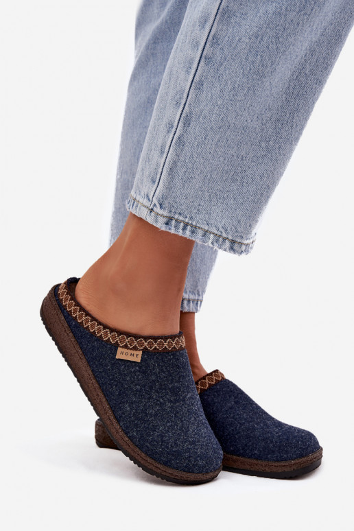 Čības SieviešuHaftem Inblu NL000009 tumši zilas krāsas