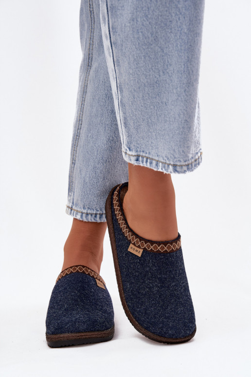 Čības SieviešuHaftem Inblu NL000009 tumši zilas krāsas