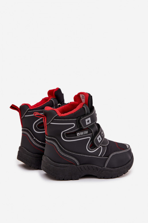 Siltināti bērnu sniega zābaki "Big Star" OO374049 melnā krāsā