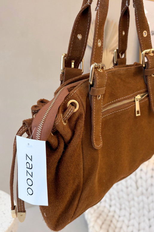 Skórzana zamšādasoIna Soma brūnas krāsas Ovelia