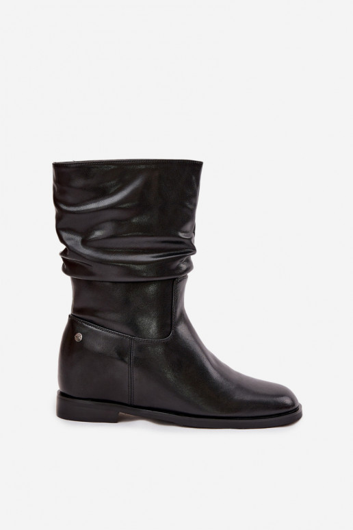 Āda Sieviešu puszābaki Ar volāniem siltināti Tā irciejka K7211-01 melnas krāsas