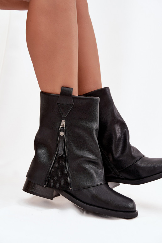 Āda Sieviešu puszābakiINyIniniętą CholeInką Klockā Tā irciejka K7213-01 melnas krāsas