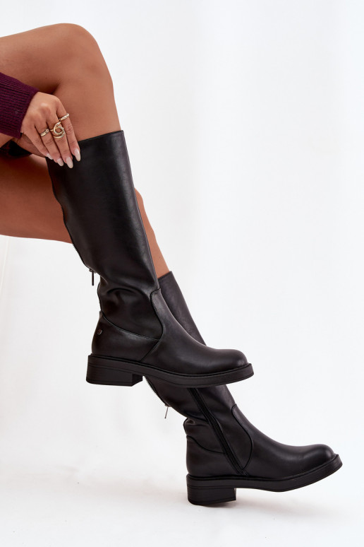 Āda Sieviešu garie zābaki Tā irciejka A7164-01 melnas krāsas