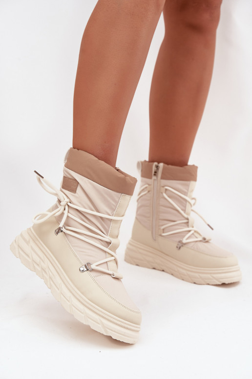 sniega apavi Sieviešu Uz pili Lee Cooper LCJ-25-44-3931 smilšu krāsas