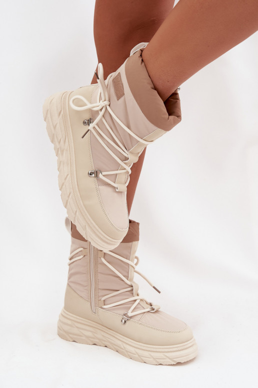 sniega apavi Sieviešu Uz pili Lee Cooper LCJ-25-44-3931 smilšu krāsas