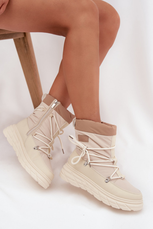 sniega apavi Sieviešu Uz pili Lee Cooper LCJ-25-44-3931 smilšu krāsas