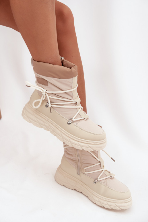 sniega apavi Sieviešu Uz pili Lee Cooper LCJ-25-44-3931 smilšu krāsas