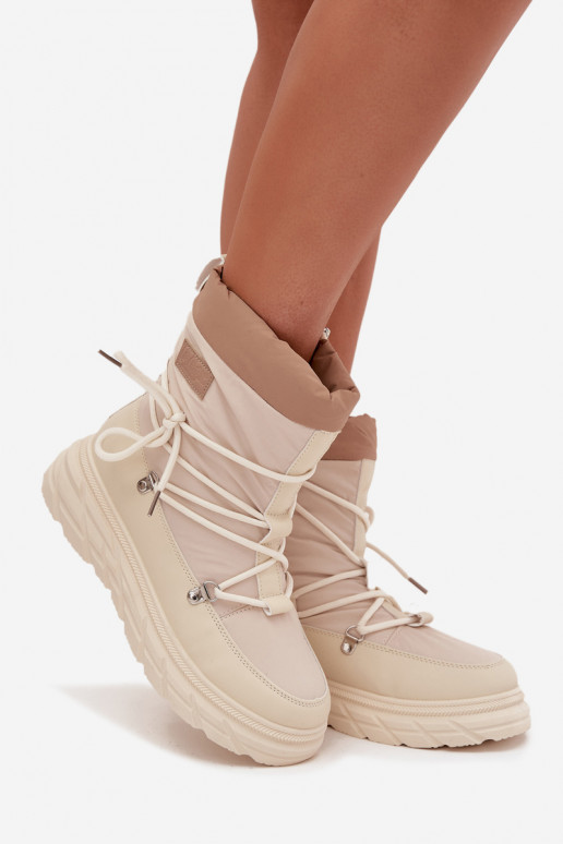 sniega apavi Sieviešu Uz pili Lee Cooper LCJ-25-44-3931 smilšu krāsas