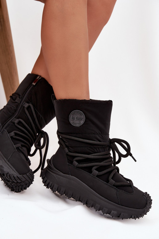 Āda sniega apavi ar platformu Lee Cooper LCJ-25-12-3660 melnas krāsas