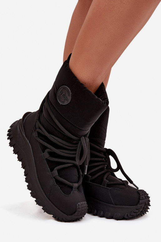 Āda sniega apavi ar platformu Lee Cooper LCJ-25-12-3660 melnas krāsas