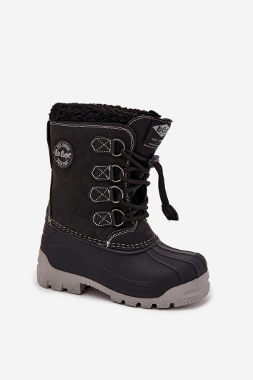 Zēnu bērnu Lee Cooper LCJ-25-44-3943K melnas krāsas sniega apavi