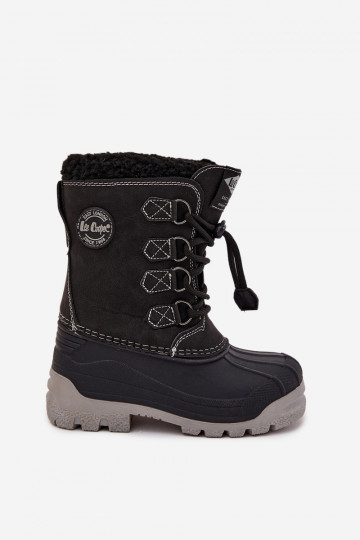 Zēnu bērnu Lee Cooper LCJ-25-44-3943K melnas krāsas sniega apavi 2