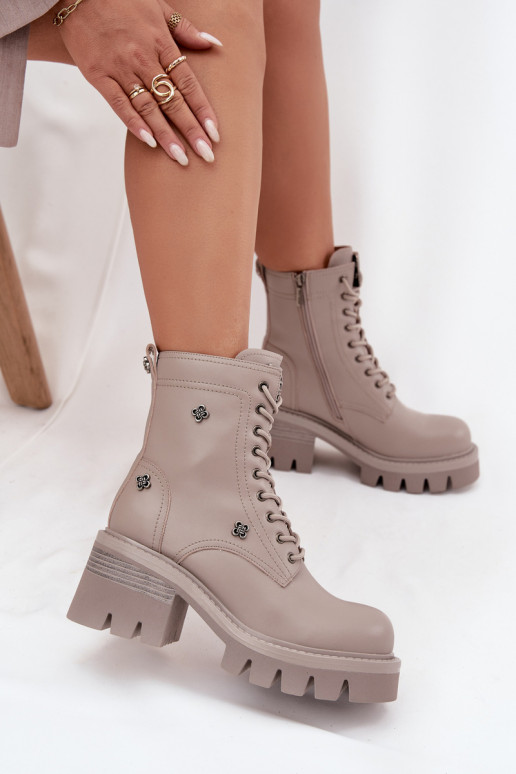 Āda zābaki Sieviešu KlockāPrzypinkami Artiker 57C0181 smilšu krāsas