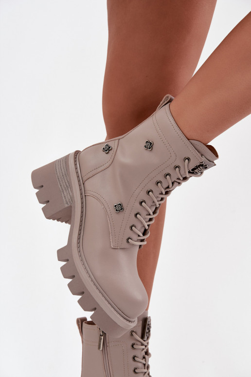 Āda zābaki Sieviešu KlockāPrzypinkami Artiker 57C0181 smilšu krāsas