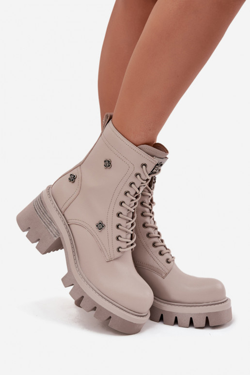 Āda zābaki Sieviešu KlockāPrzypinkami Artiker 57C0181 smilšu krāsas