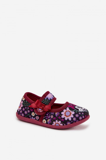 Meitenes MINNIE MOUSE Nomi bordo krāsas čības-baletkas