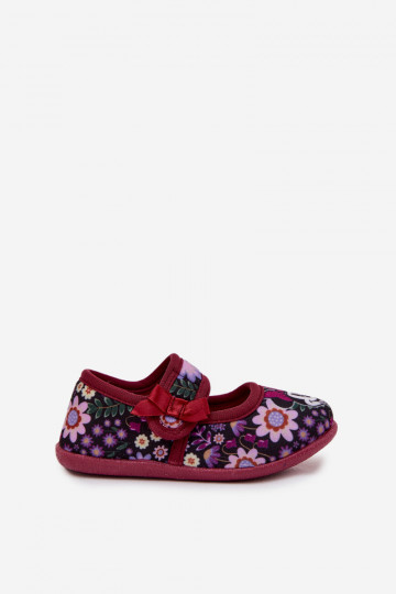 Meitenes MINNIE MOUSE Nomi bordo krāsas čības-baletkas 2