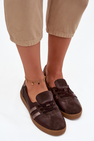 Ādas zamša sieviešu zābaki, barefoot tipa, Zazoo N1341 šokolādes krāsā
