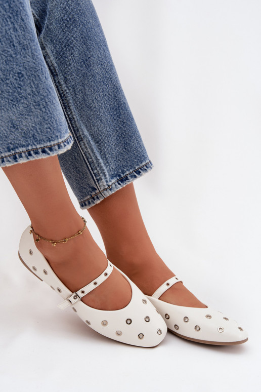 Balerīnas Sieviešu Ze Sudraba krāsasmi Elementami baltas krāsas Tā irrivon