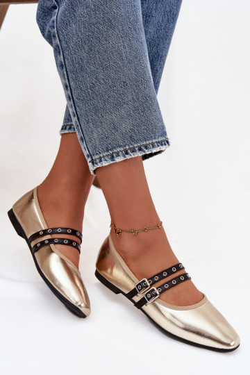 Balerīnas Sieviešu Ar svītrām Zelta krāsas Deliora