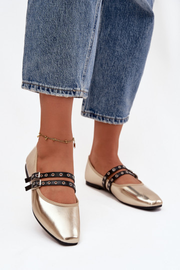 Balerīnas Sieviešu Ar svītrām Zelta krāsas Deliora 2