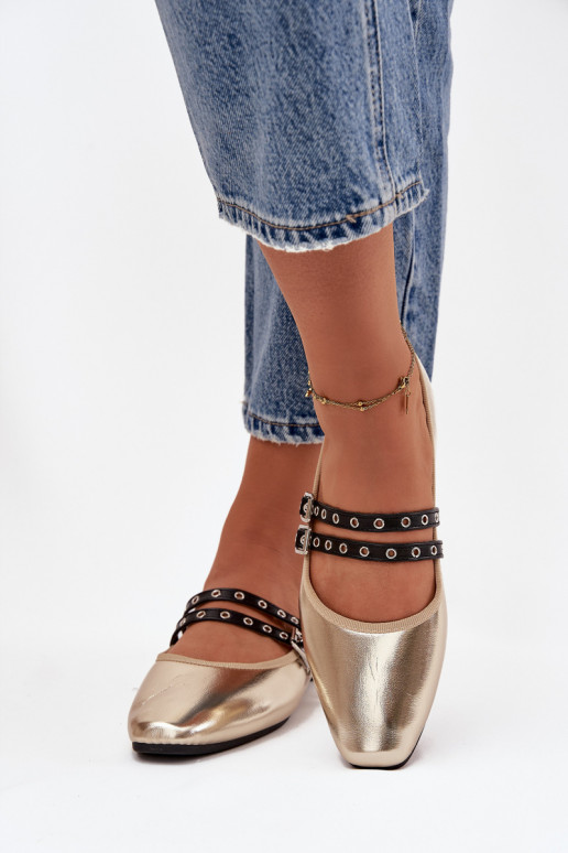 Balerīnas Sieviešu Ar svītrām Zelta krāsas Deliora