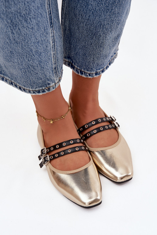 Balerīnas Sieviešu Ar svītrām Zelta krāsas Deliora