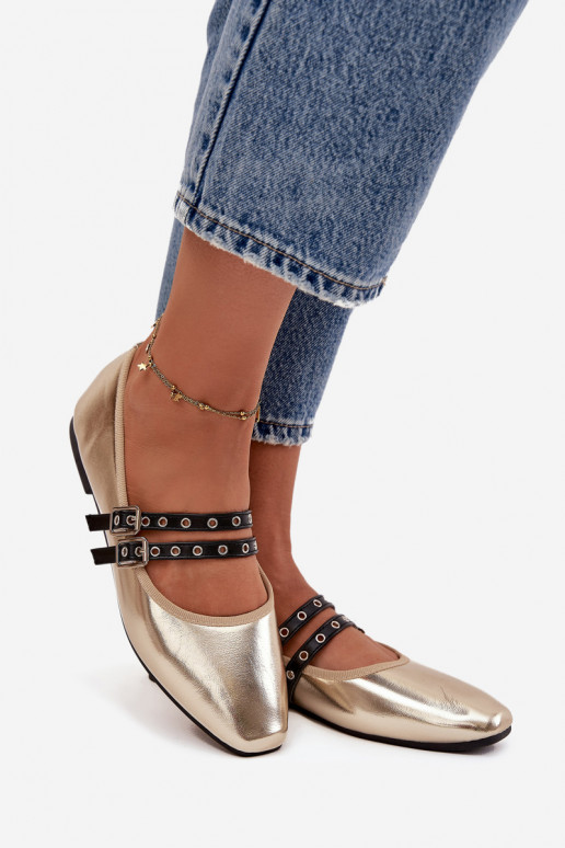 Balerīnas Sieviešu Ar svītrām Zelta krāsas Deliora