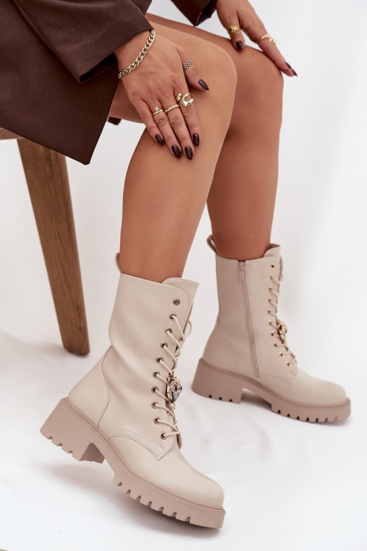 zābaki Sieviešu ar ornamentiem smilšu krāsas Jorayne