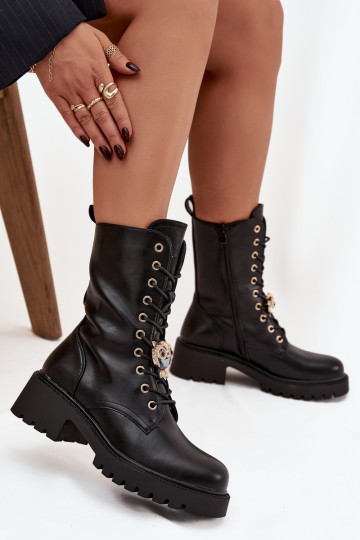 zābaki Sieviešu ar ornamentiem melnas krāsas Jorayne