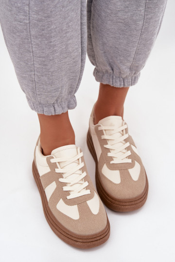 Sneakers modeļa apavi Sieviešu ar platformu smilšu krāsas Dovina