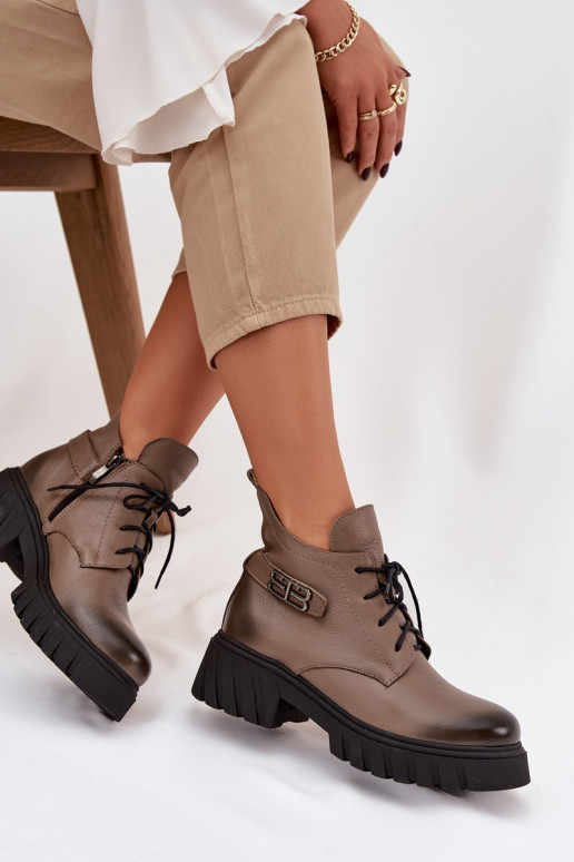 Zazoo 60483 Sieviešu puszābaki Ar zemu augšējo daļu siltināti smilšu krāsas