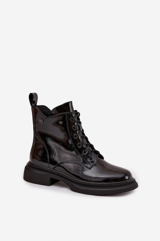 Āda Laque Sieviešu puszābaki siltināti melnas krāsas Gisella