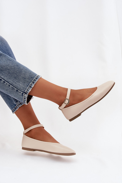 Balerīnas Sieviešu ar siksniņām I ar sprādzēm smilšu krāsas Janelor