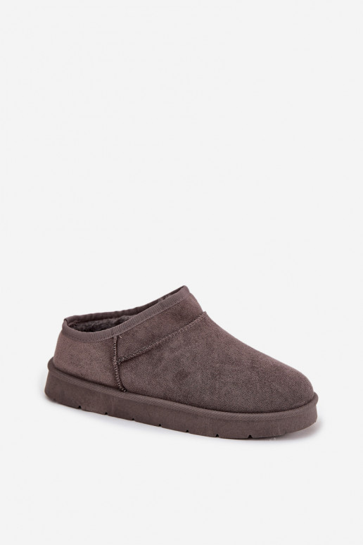 sniega apavi Sieviešu siltināti ar kažokādu pelēkas krāsas Serenne