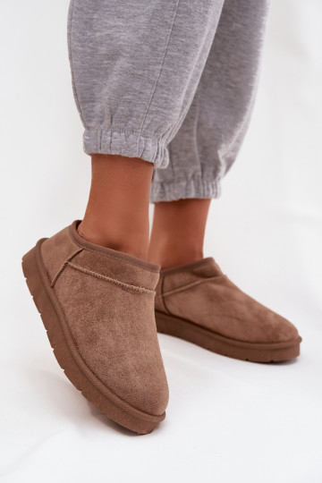 sniega apavi Sieviešu siltināti ar kažokādu brūnas krāsas Serenne 2