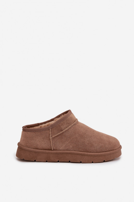 sniega apavi Sieviešu siltināti ar kažokādu brūnas krāsas Serenne