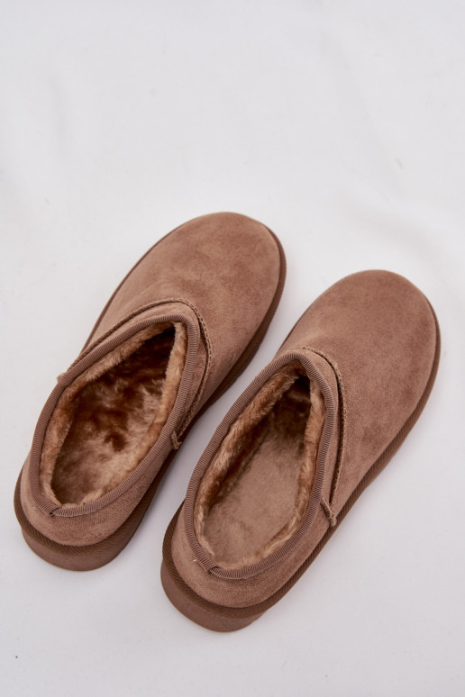 sniega apavi Sieviešu siltināti ar kažokādu brūnas krāsas Serenne