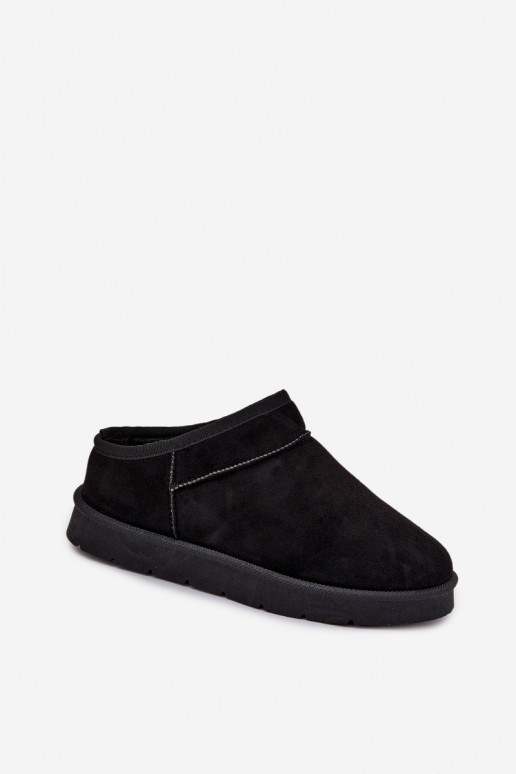 sniega apavi Sieviešu siltināti ar kažokādu melnas krāsas Serenne