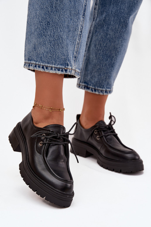 apavi Sieviešu no eko ādas melnas krāsas Adrelle