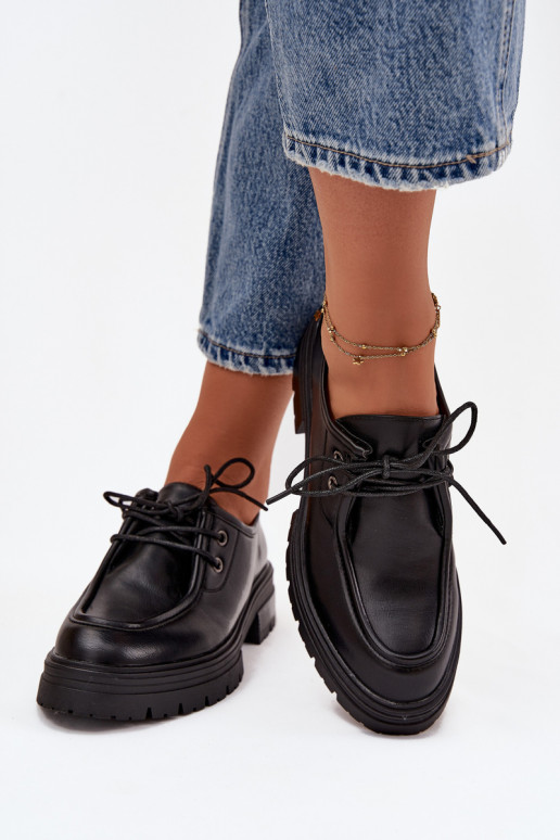 apavi Sieviešu no eko ādas melnas krāsas Adrelle