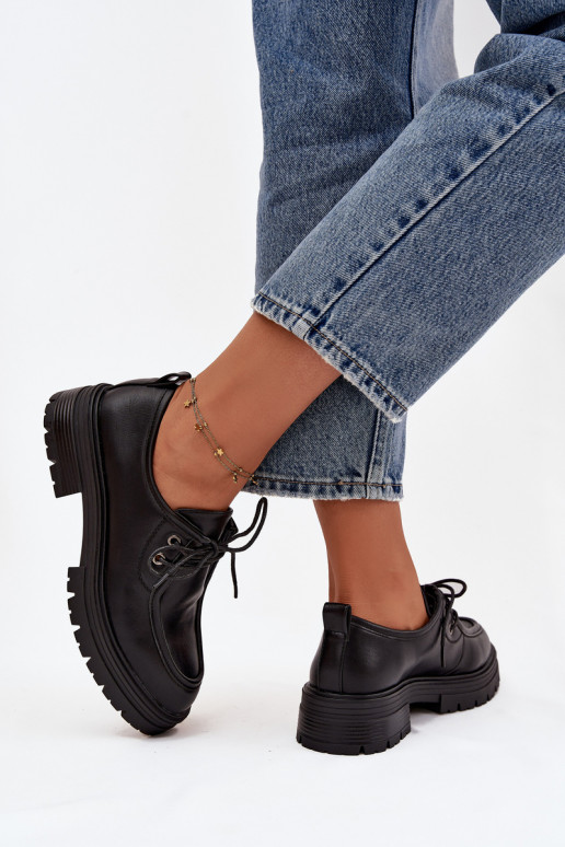 apavi Sieviešu no eko ādas melnas krāsas Adrelle