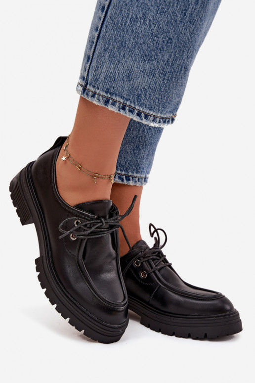 apavi Sieviešu no eko ādas melnas krāsas Adrelle