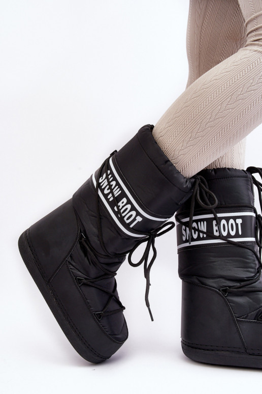Sieviešu Augsts sniega apavi melnas krāsas Venila