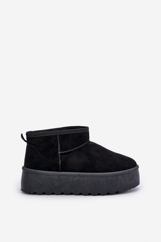 Sieviešu sniega apavi ar platformu melnas krāsas Ninala