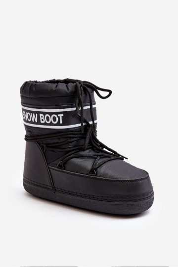 Sieviešu Šņorējami ziemas apavi melnas krāsas Soia