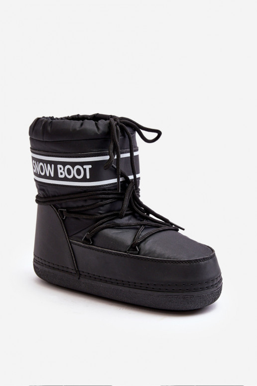 Sieviešu Šņorējami ziemas apavi melnas krāsas Soia