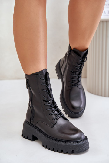 Āda siltināti zābaki Sieviešu Big Star OO274A387 melnas krāsas