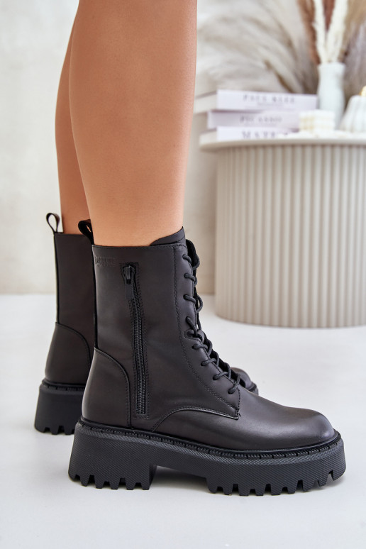 Āda siltināti zābaki Sieviešu Big Star OO274A387 melnas krāsas